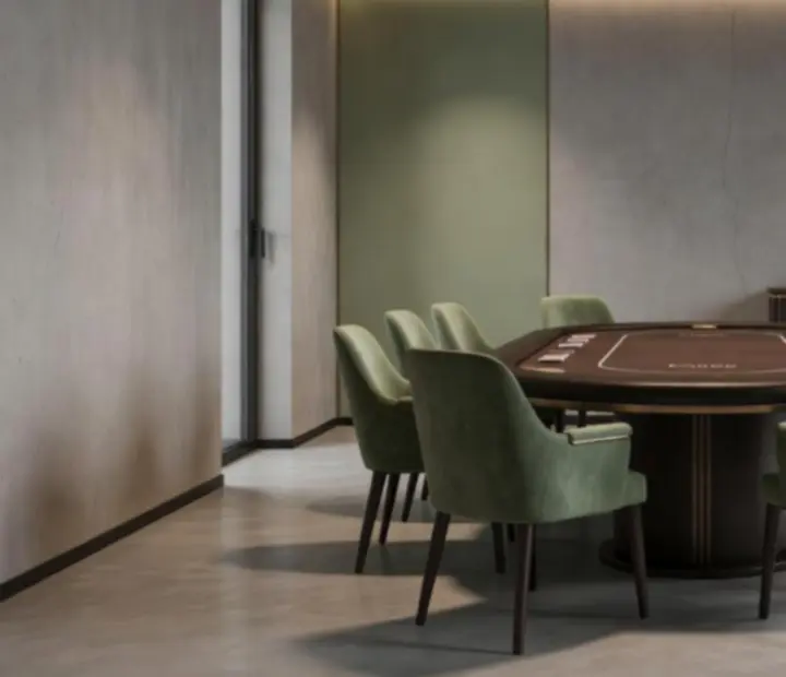 Card Room w restauracji Wonderstar s. r. o. z wydzieloną strefą stołów kartowych