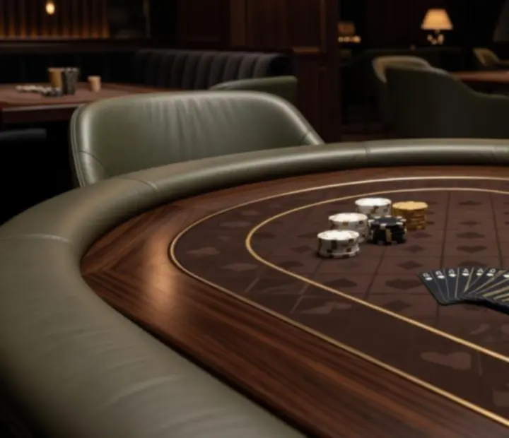 Detal pokerowego stołu w restauracji Wonderstar s. r. o.